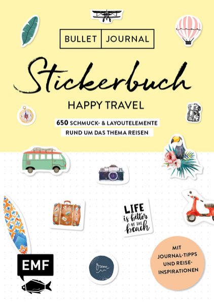 Bild zu Bullet Journal - Stickerbuch Happy Travel: 650 Schmuck- und Layoutelemente rund um das Thema Reisen