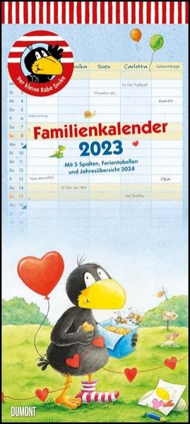 Bild zu Der kleine Rabe Socke Familienkalender 2023 - Wandkalender - Familienplaner mit 5 Spalten - Format 22 x 49,5 cm