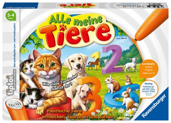 Bild zu Ravensburger tiptoi 00776 - Alle meine Tiere - Spiel von Ravensburger ab 3 Jahren - Lerne spielerisch die Zahlen von 1 bis 10 mithilfe heimischer Tiere