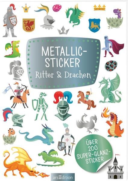 Bild zu Metallic-Sticker - Ritter & Drachen