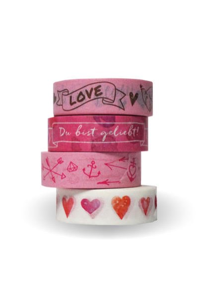 Bild zu Washi Tapes Set Rosa »Du bist geliebt!«