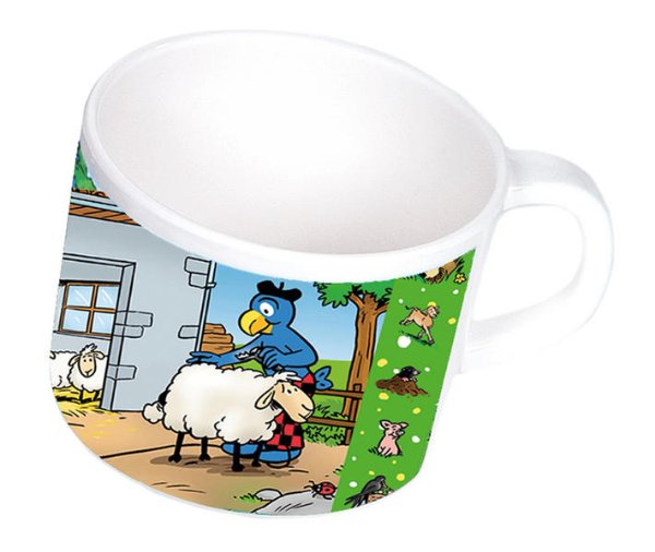 Bild zu Globi Melamin Tasse Bauernhof