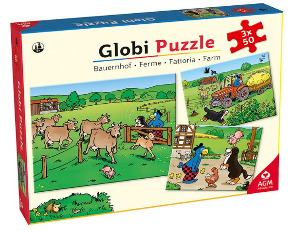 Bild zu Globi Puzzle Bauernhof