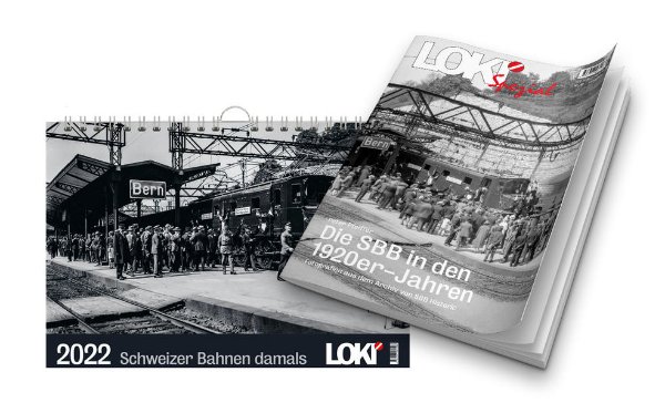 Bild zu Paket: LOKI Spezial 1920er Jahre und Kalender Schweizer Bahnen damals 2022