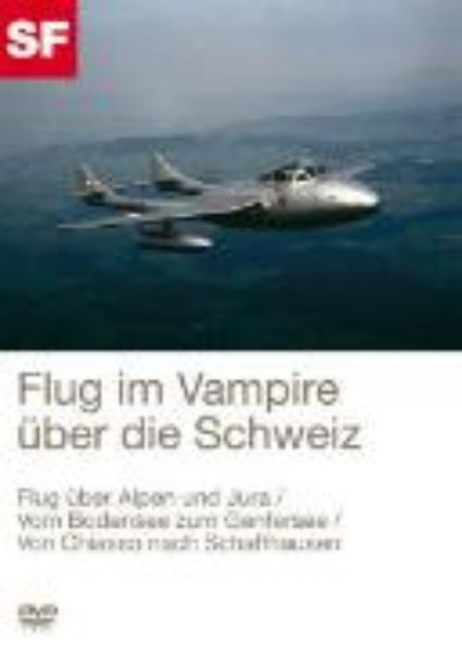 Bild von Flug im Vampire ueber die Schweiz