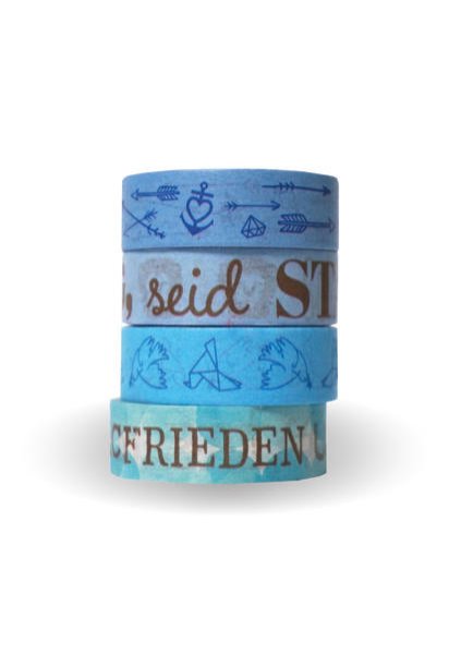 Bild zu Washi Tapes Set Himmelblau: »Suche den Frieden und jage ihm nach!«