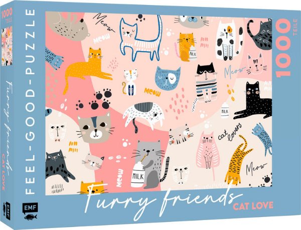 Bild zu Feel-good-Puzzle 1000 Teile - FURRY FRIENDS: Cat love