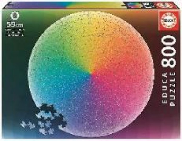 Bild von Regenbogenfarben 800 Teile Rund-Puzzle