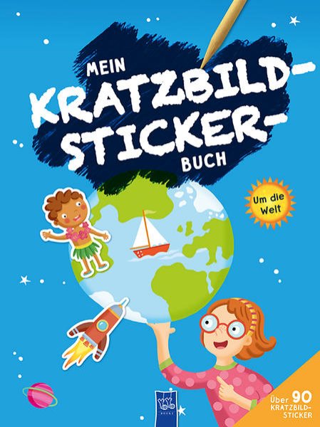 Bild zu Mein Kratzbild-Stickerbuch - Um die Welt