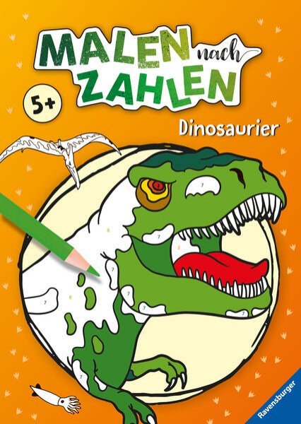 Bild zu Malen nach Zahlen ab 5: Dinosaurier