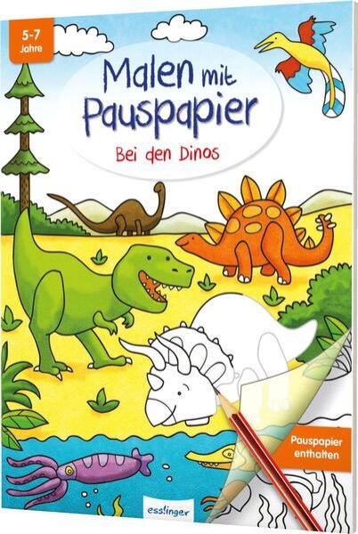 Bild zu Malen mit Pauspapier: Bei den Dinos