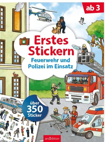 Bild zu Erstes Stickern - Feuerwehr und Polizei im Einsatz