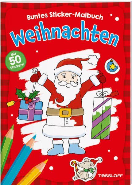 Bild zu Weihnachten. Buntes Sticker-Malbuch