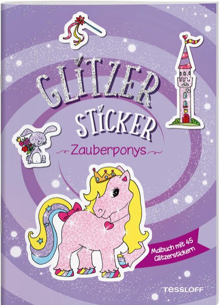 Bild zu Glitzer-Sticker Malbuch. Zauberponys