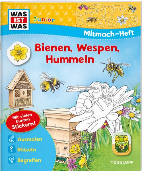 Bild zu WAS IST WAS Junior Mitmach-Heft Bienen, Wespen, Hummeln