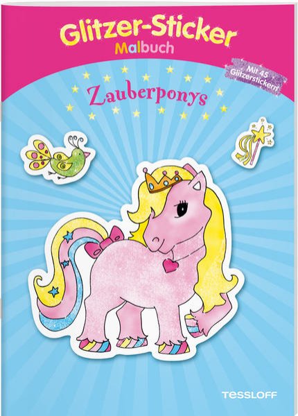 Bild zu Glitzer-Sticker Malbuch. Zauberponys