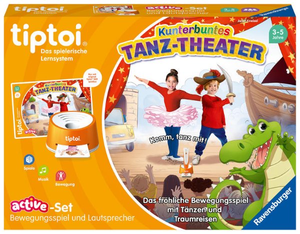 Bild zu Ravensburger tiptoi® Spiel 00122 ACTIVE Set Kunterbuntes Tanz-Theater, Bewegungsspiel ab 3 Jahren