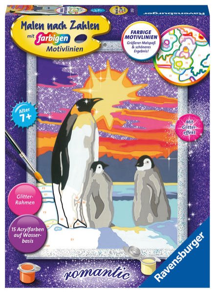 Bild zu Ravensburger CreArt 20162 - Pinguinliebe - Malen nach Zahlen Pinguin für Kinder ab 9 Jahre