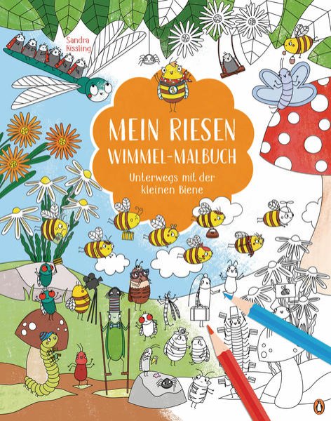 Bild zu Mein Riesen-Wimmel-Malbuch - Unterwegs mit der kleinen Biene