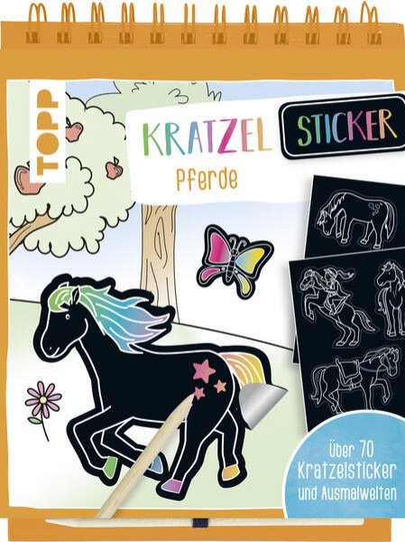 Bild zu Kratzel-Stickerbuch Pferde