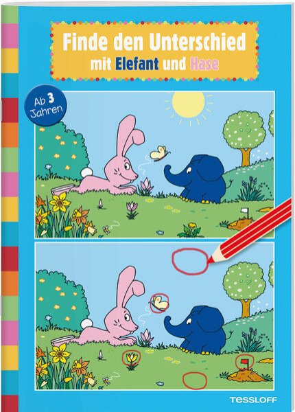 Bild zu Finde den Unterschied mit Elefant und Hase