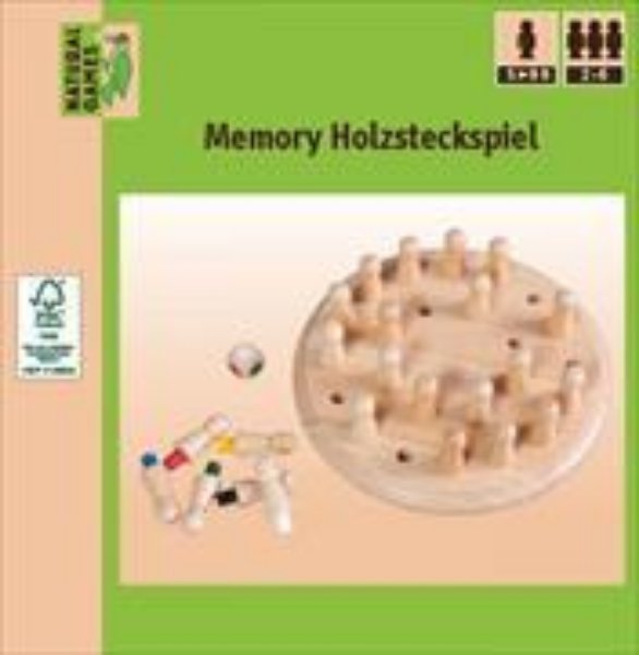 Bild von Memory Holzsteckspiel