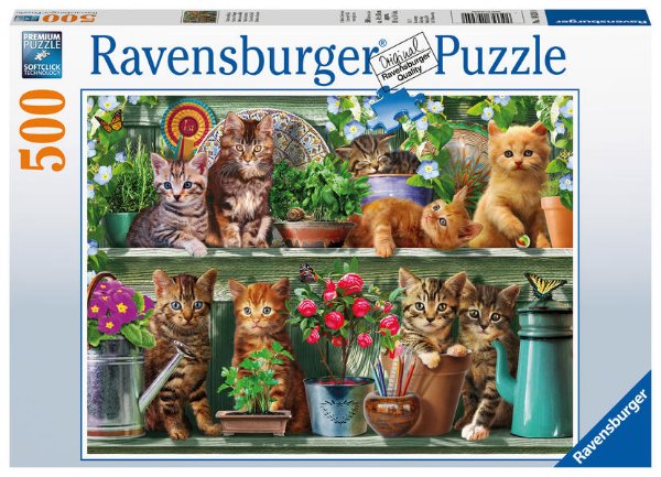 Bild zu Ravensburger Puzzle 14824 - Katzen im Regal - 500 Teile Puzzle für Erwachsene und Kinder ab 10 Jahren, Tier-Puzzle mit Katzen-Motiv