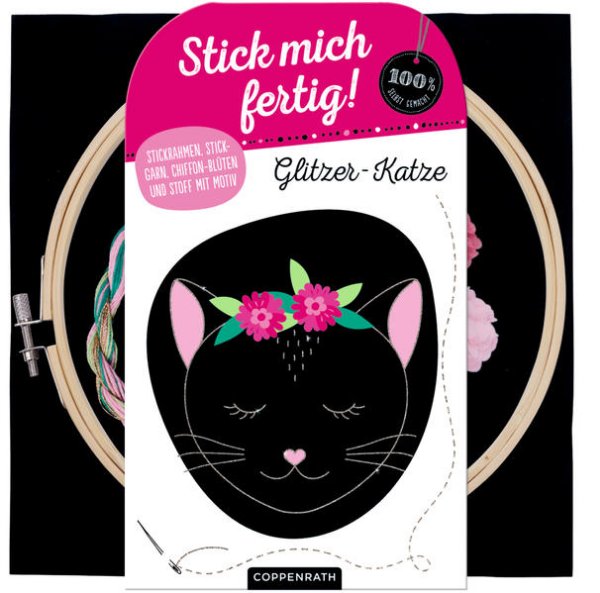 Bild zu Stick mich fertig! Glitzer-Katze