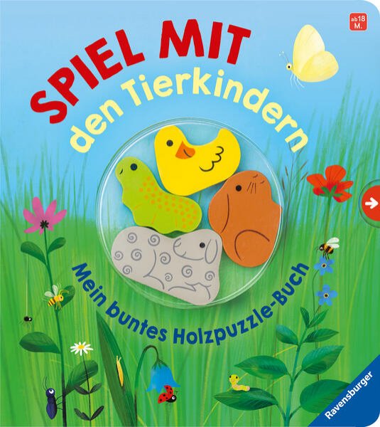 Bild zu Spiel mit den Tierkindern! Mein buntes Holzpuzzle-Buch