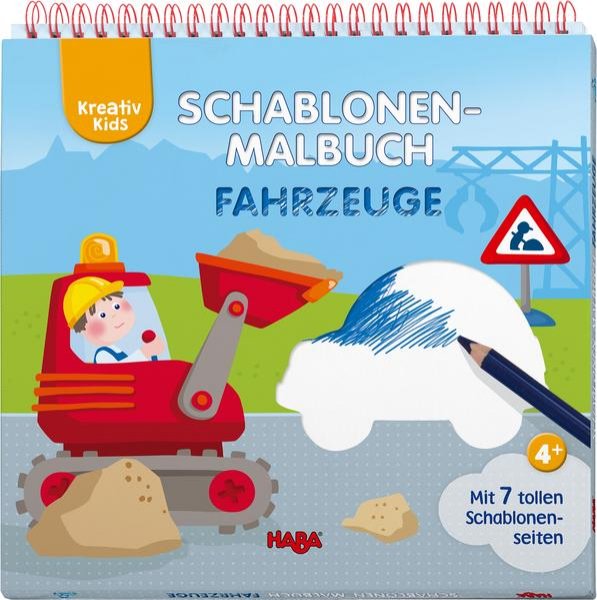 Bild zu Kreativ Kids - Schablonen-Malbuch Fahrzeuge