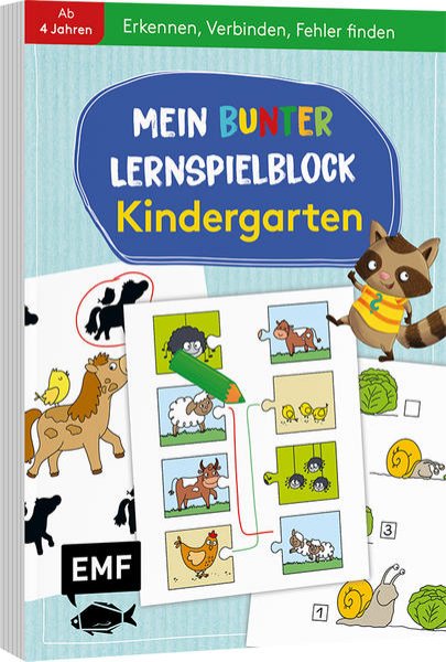 Bild zu Mein bunter Lernspielblock - Kindergarten: Erkennen, Verbinden, Fehler finden