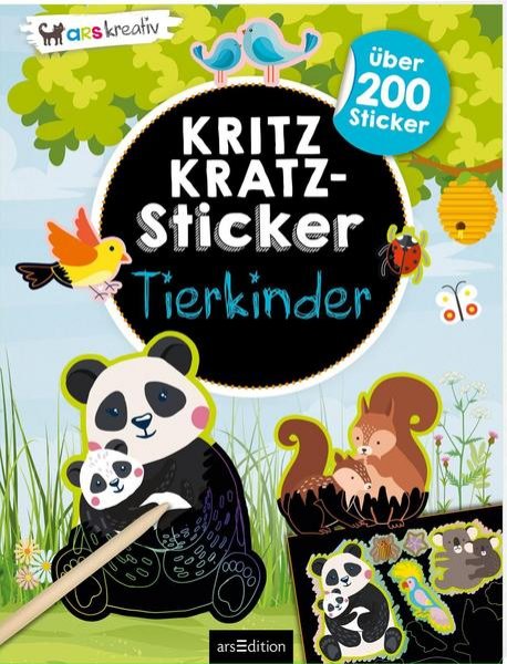 Bild zu Kritzkratz-Sticker - Tierkinder