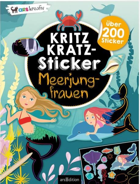 Bild zu Kritzkratz-Sticker - Meerjungfrauen