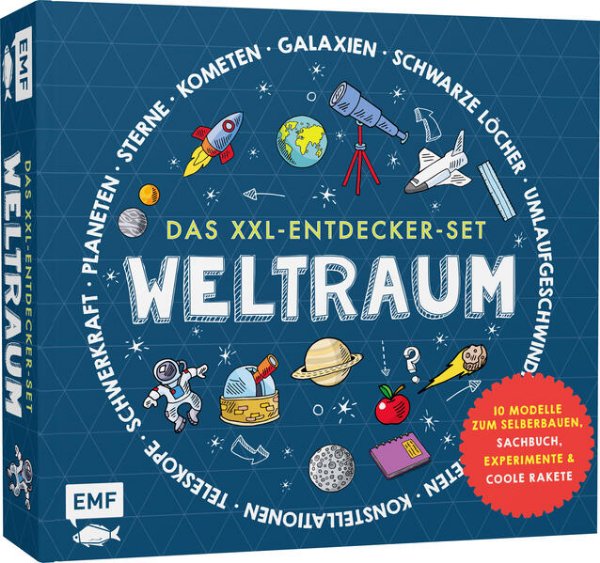 Bild zu Das XXL-Entdecker-Set - Weltraum: Mit 10 Modellen zum Selberbauen, Sachbuch, Experimenten und cooler Rakete