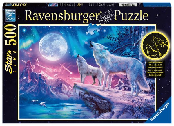 Bild zu Ravensburger Puzzle 14952 - Wolf im Nordlicht - 500 Teile Puzzle für Erwachsene und Kinder ab 10 Jahren