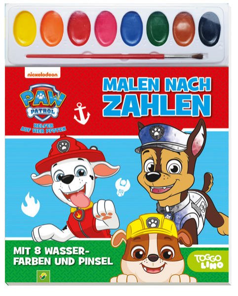 Bild zu Paw Patrol Malen nach Zahlen - Mit 8 Wasserfarben und Pinsel