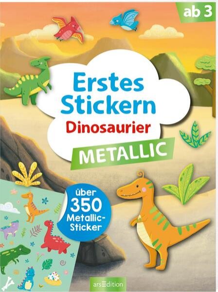 Bild zu Erstes Stickern Metallic - Dinosaurier