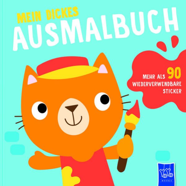 Bild zu Mein dickes Ausmalbuch (Cover blau - Katze)