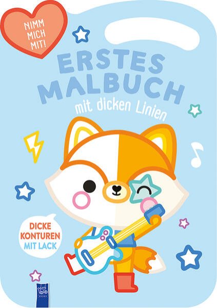 Bild zu Erstes Malbuch mit dicken Linien - Cover blau (Fuchs)