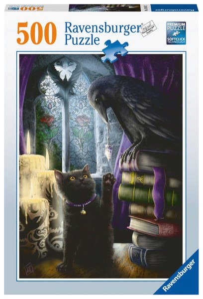 Bild zu Ravensburger Puzzle 16987 Rabe und Katze im Turmzimmer 500 Teile Puzzle