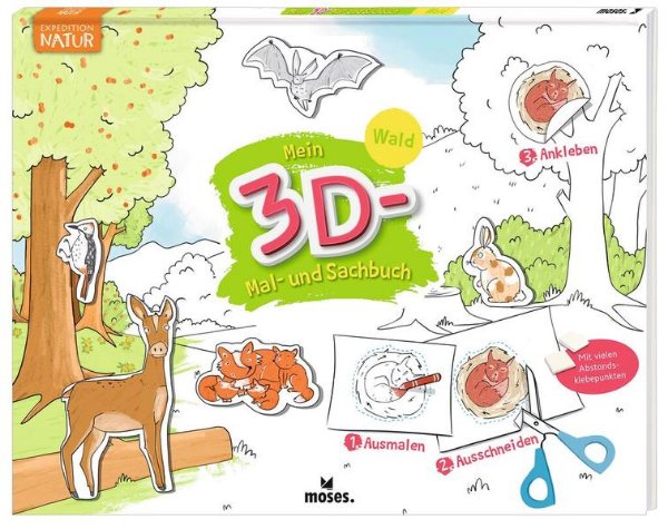 Bild zu Mein 3D Mal- und Sachbuch - Wald