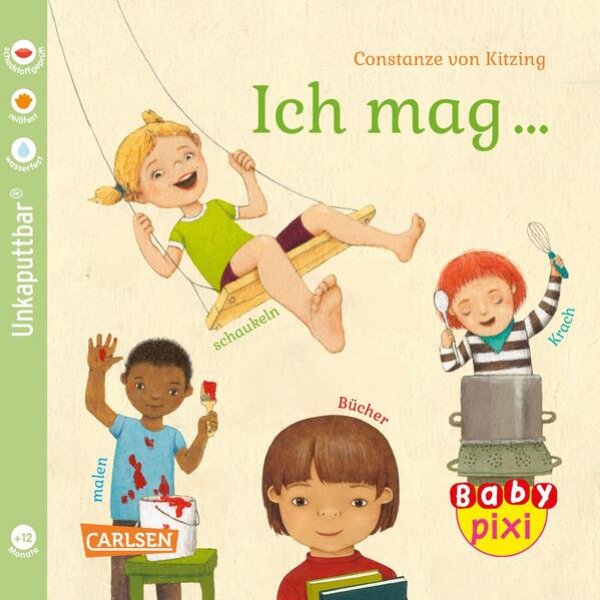 Bild zu Baby Pixi (unkaputtbar) 137: Ich mag ... schaukeln, malen, lesen, Krach!