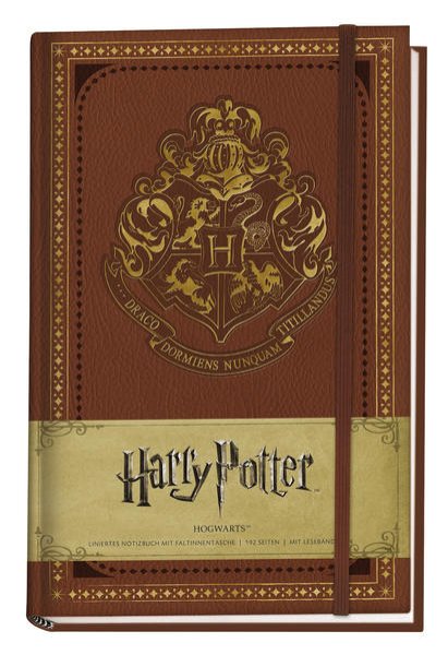 Bild zu Harry Potter: Notizbuch Hogwarts (in Lederoptik mit Gummiband und Zeichenband)