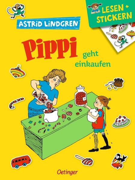 Bild zu Lesen + Stickern. Pippi geht einkaufen