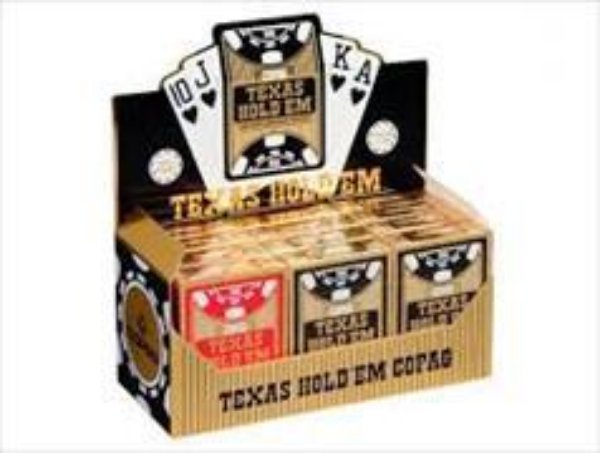 Bild von AGM Display TEXAS HOLD'EM GOLD PVC Jumbo Face Mixed rot/schwarz