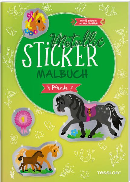 Bild zu Metallic-Sticker Malbuch. Pferde