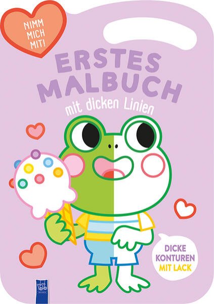 Bild zu Erstes Malbuch mit dicken Linien - Cover lila (Frosch)