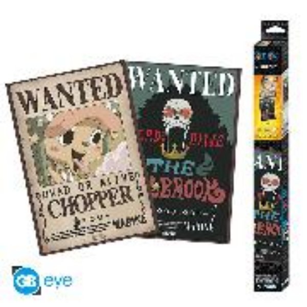 Bild von ONE PIECE Set 2 Chibi Posters Wanted Brook & Chopper (52x35)