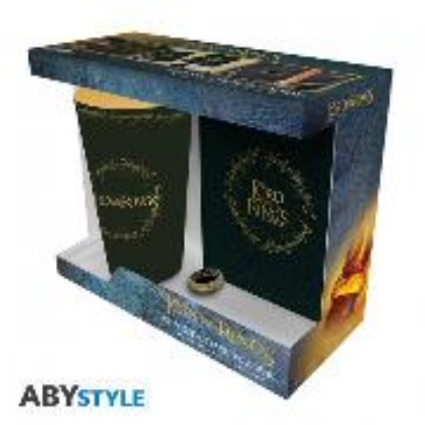 Bild von LORD OF THE RINGS - Glas XXL + Pin's + Notizbuch "Anneau"