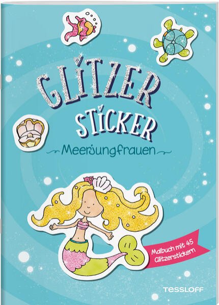 Bild zu Glitzer-Sticker Malbuch. Meerjungfrauen